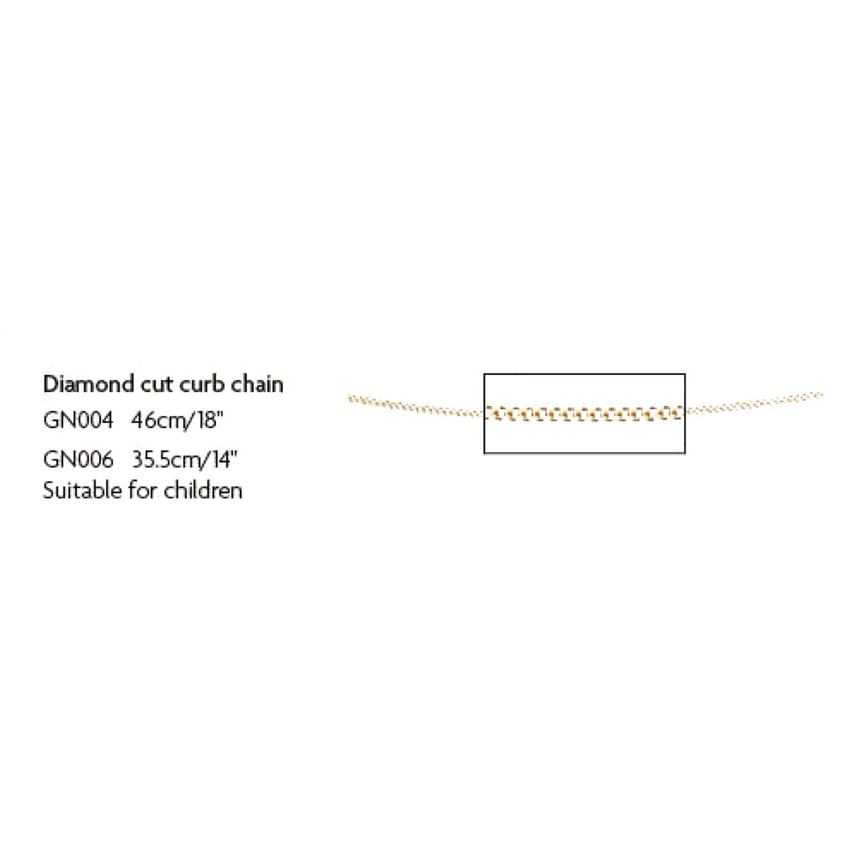 0.6mm Diamond Cut Curb Chain