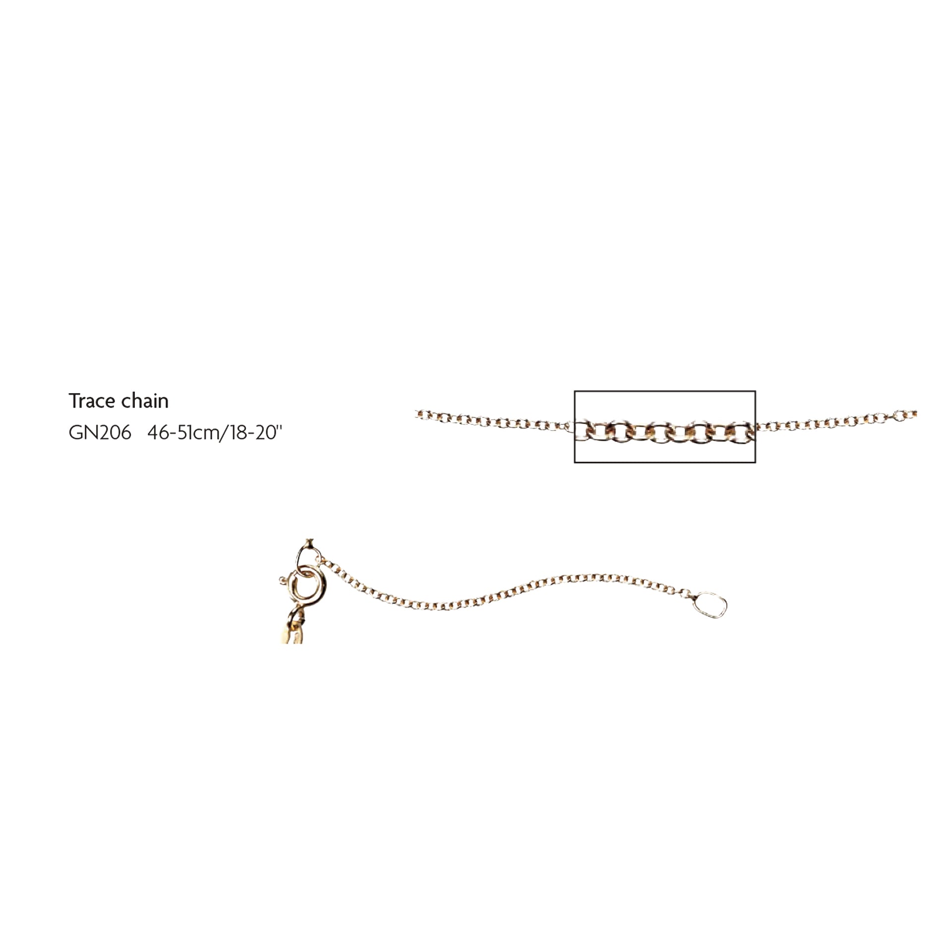 1.2mm Trace Chain 46cm-51cm
