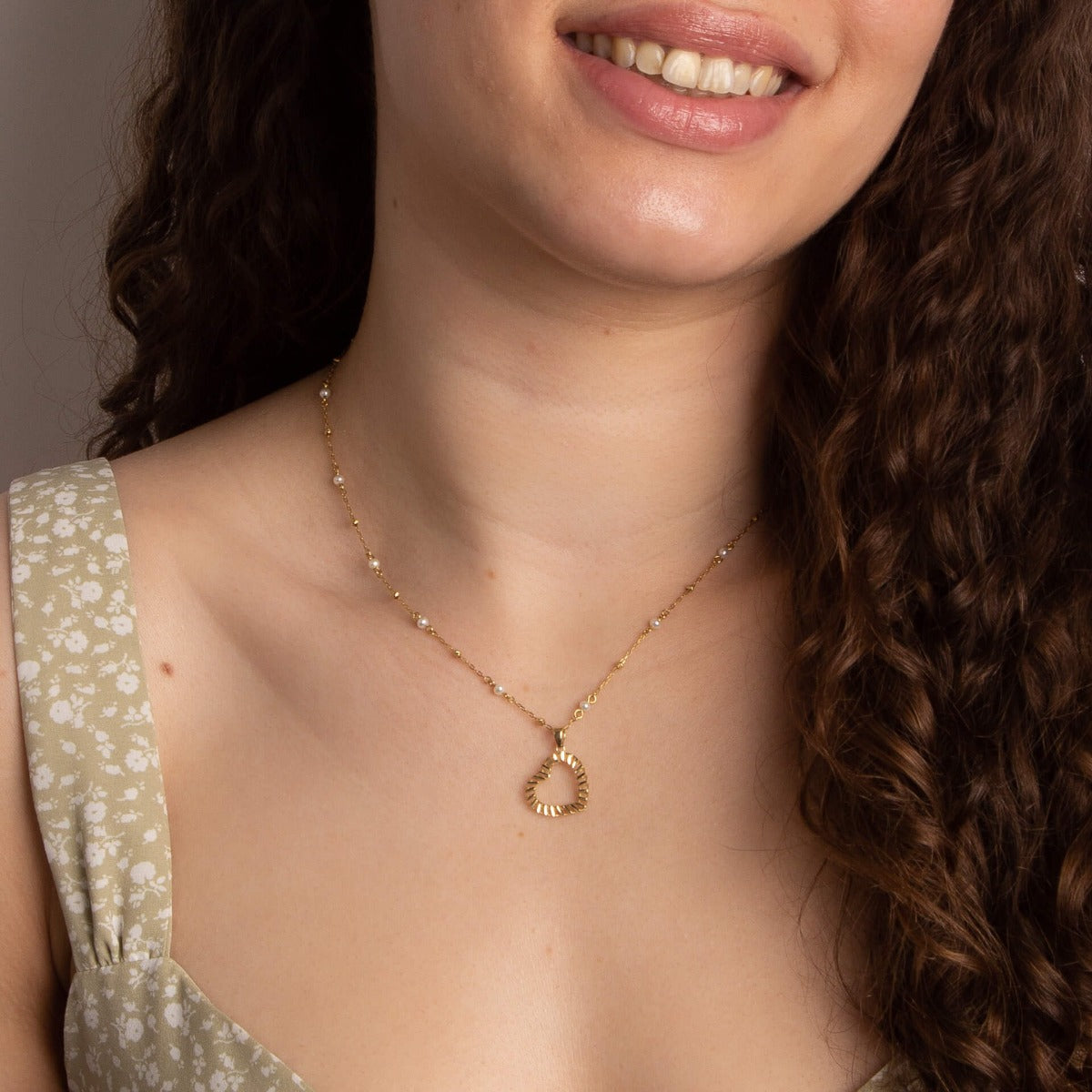 Trace Chain Station Necklace with Freshwater Pearls