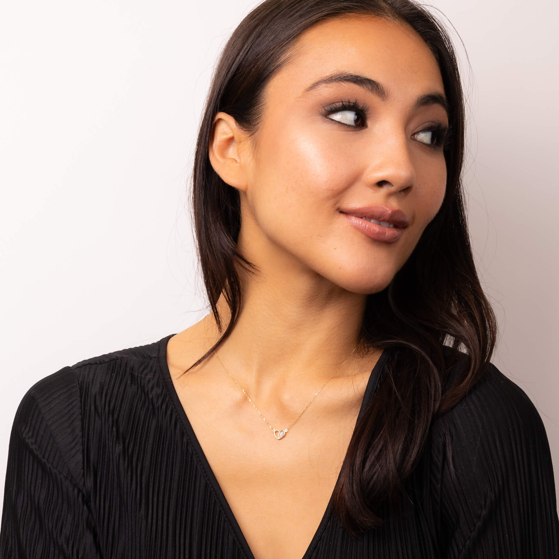Heart Necklace with Mother of Pearl