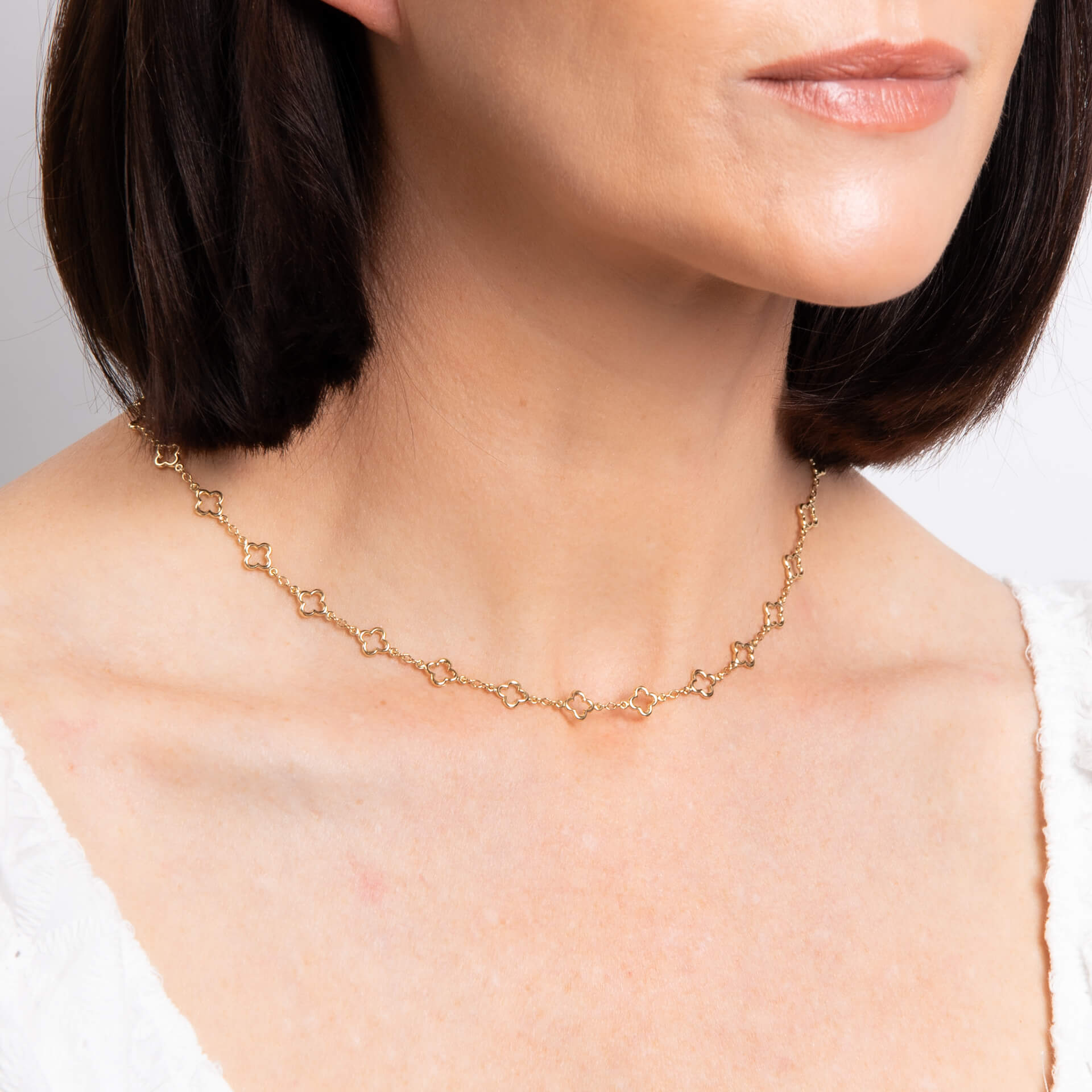 Quatrefoil Station Necklace