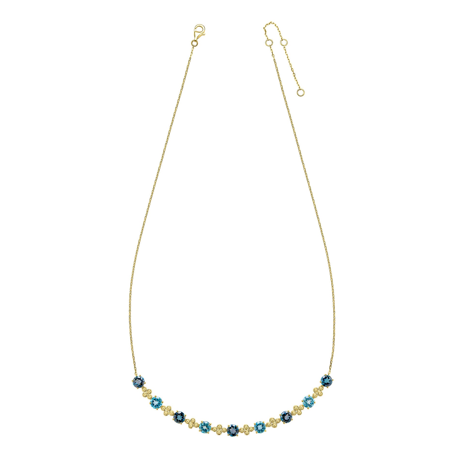Ornate Blue Topaz Necklace