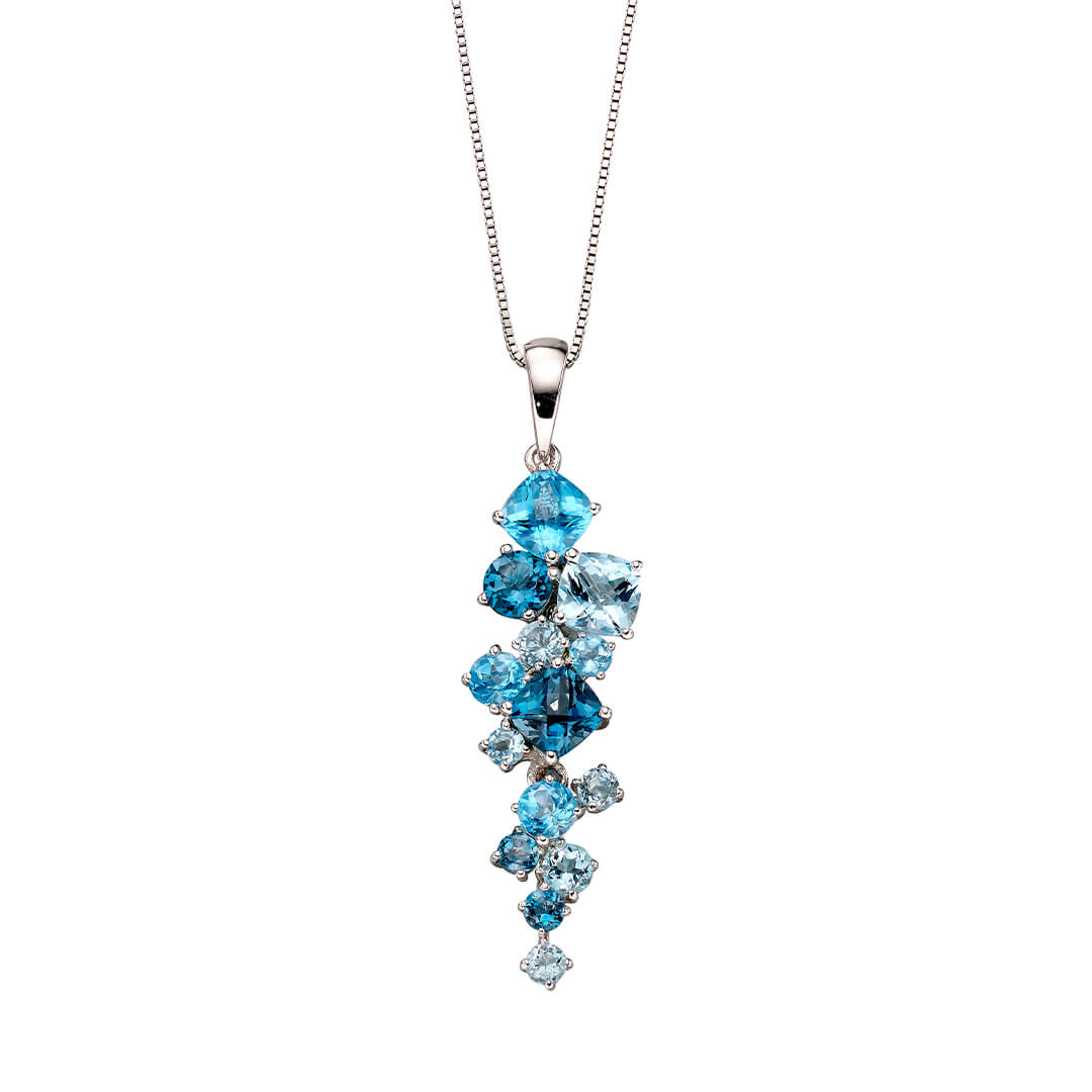 Scatter Pendant with Blue Topaz