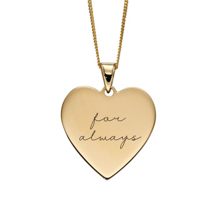 Heart Engravable Tag Pendant