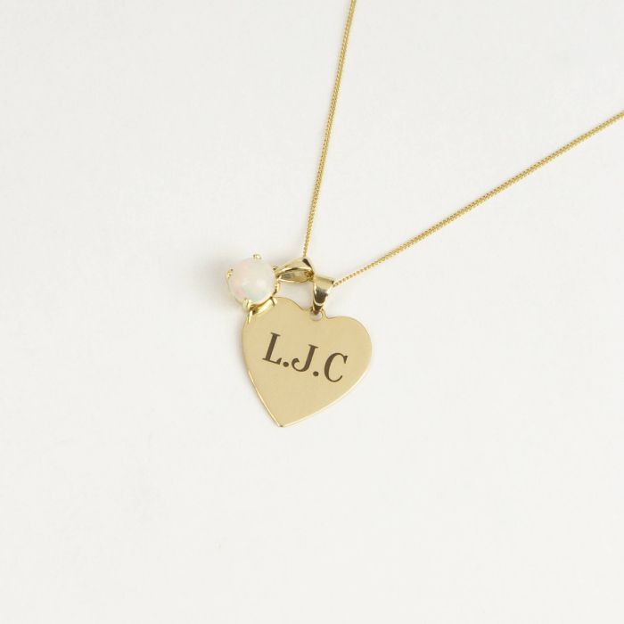 Heart Engravable Tag Pendant