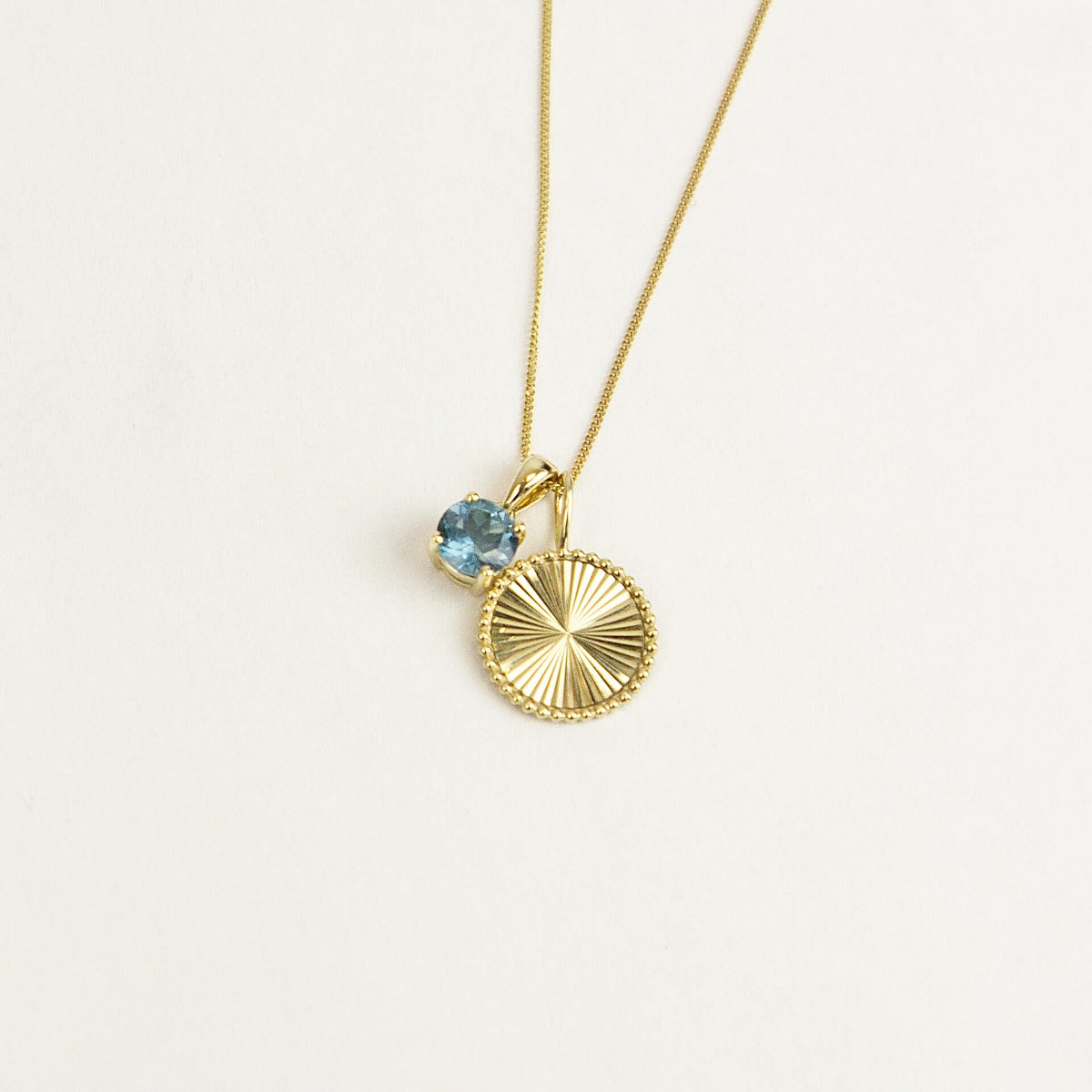 Granulation and Brushed Surface Disc Pendant