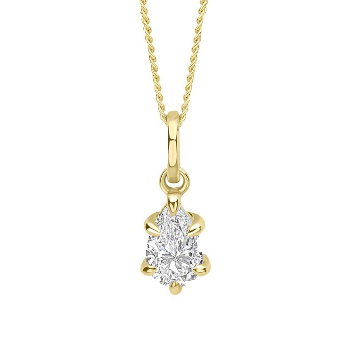 Pear Cut Solitaire Pendant