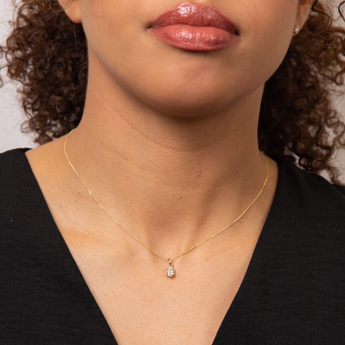 Pear Cut Solitaire Pendant