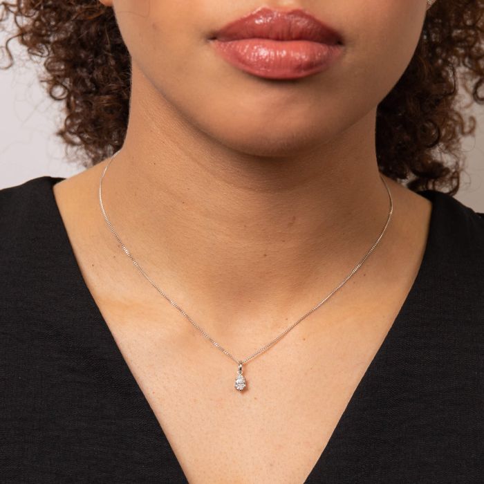Pear Cut Solitaire Pendant