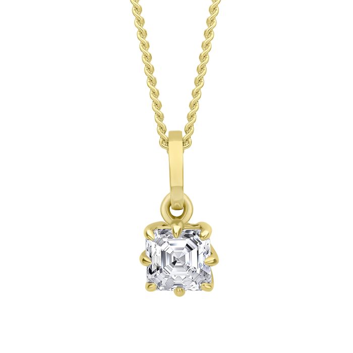 Asscher Cut Solitaire Pendant