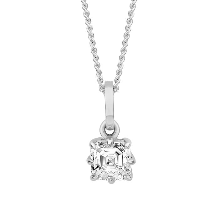 Asscher Cut Solitaire Pendant