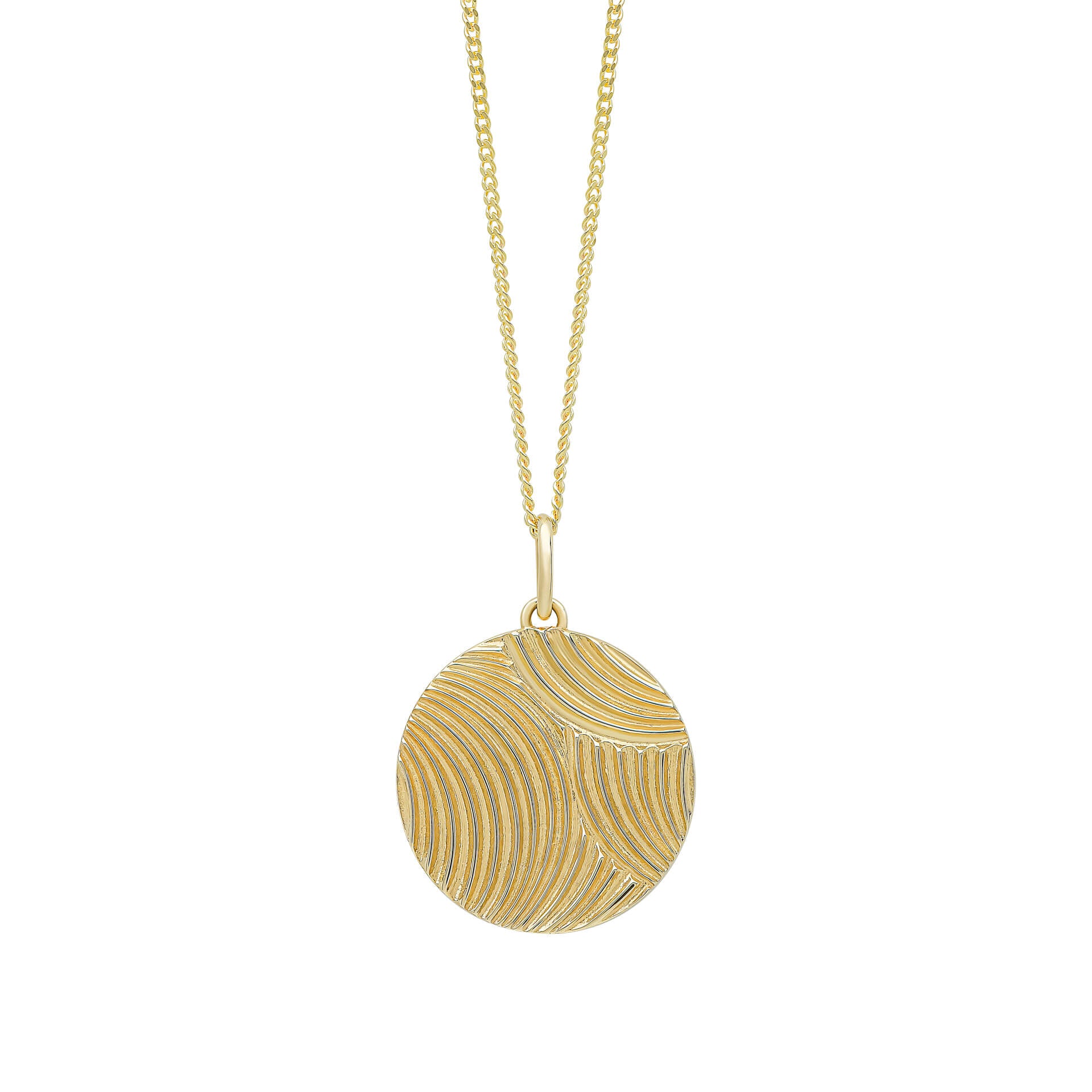 Diamond Cut Ripple Pendant