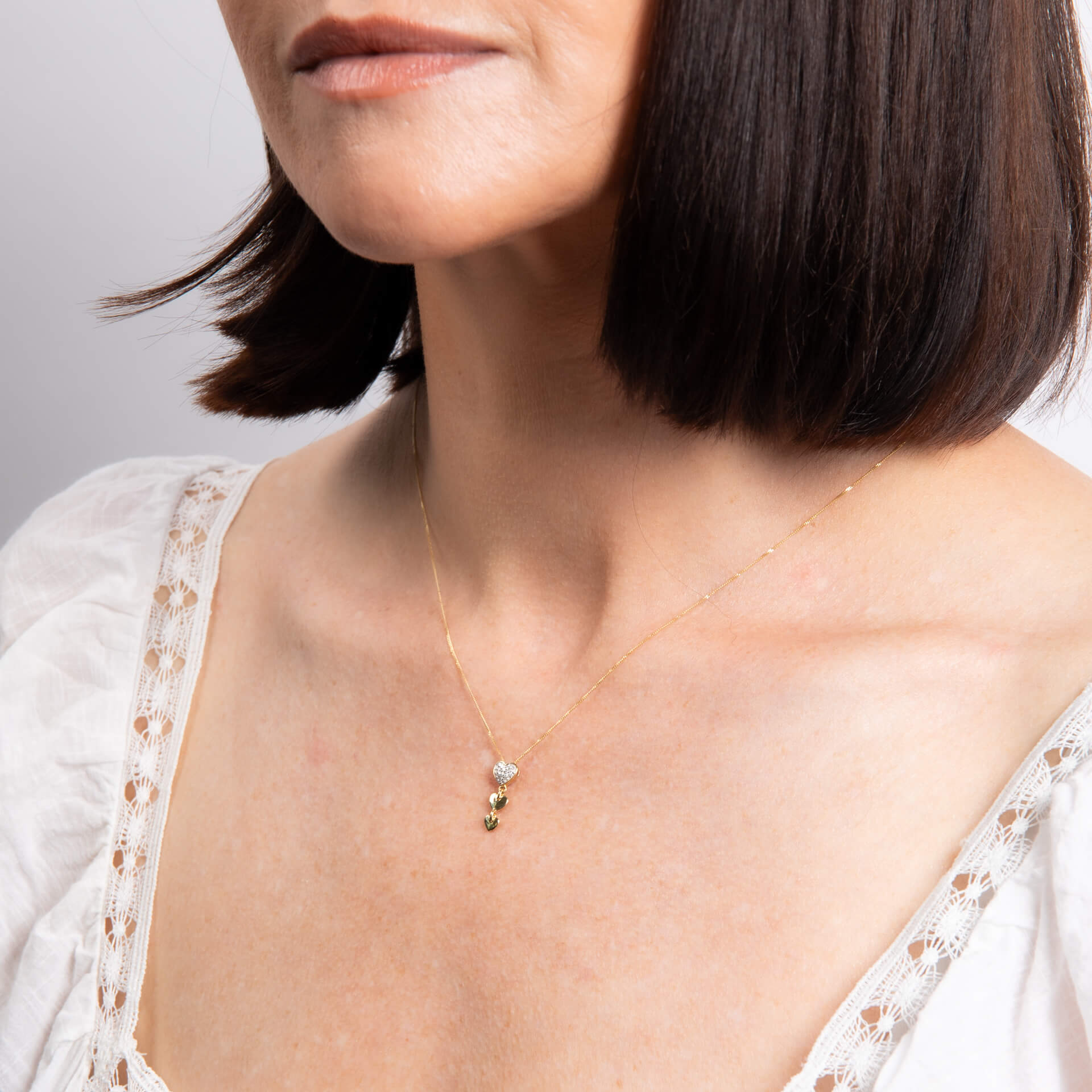 Triple Heart Drop Pendant
