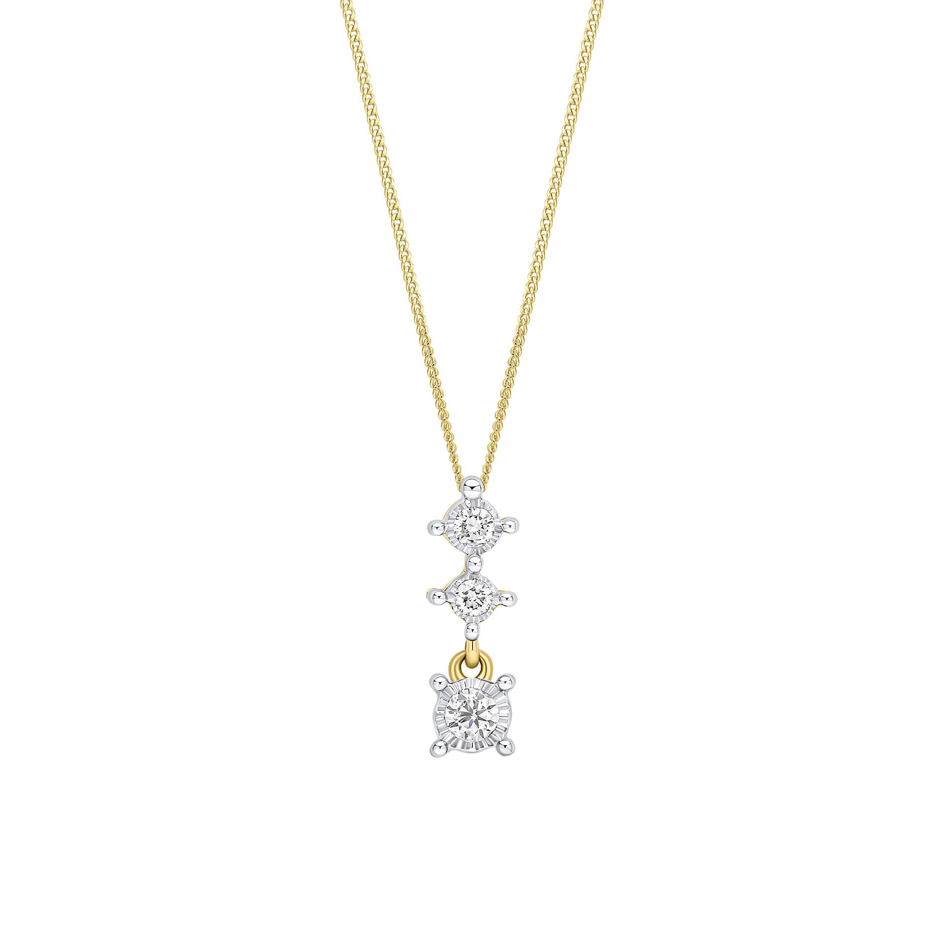 Diamond Trilogy Drop Pendant