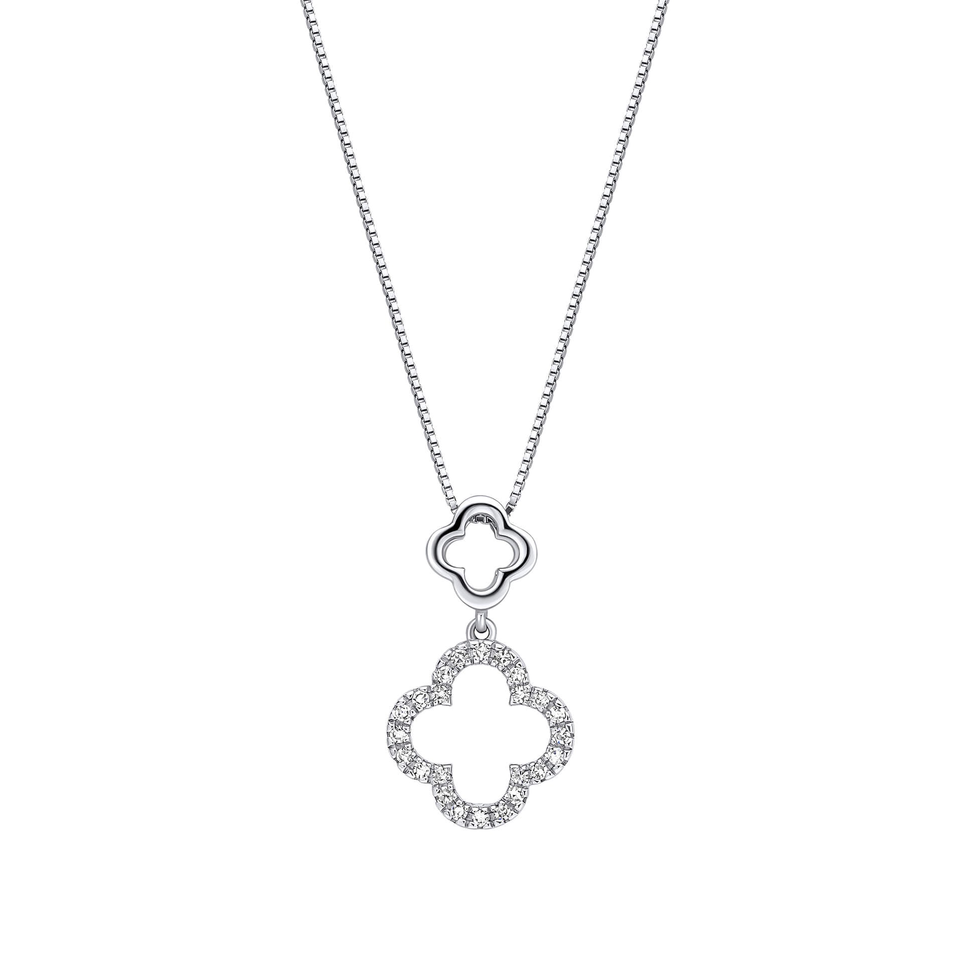 Diamond Quatrefoil Pendant