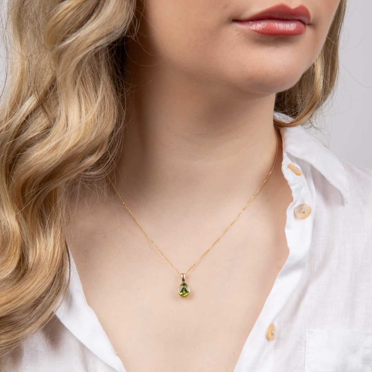 Peridot Teardrop Pendant