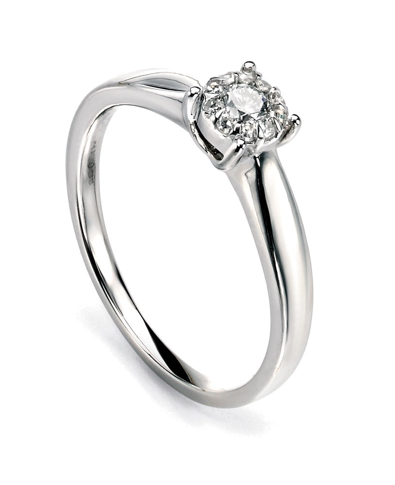 Diamond Cluster Ring