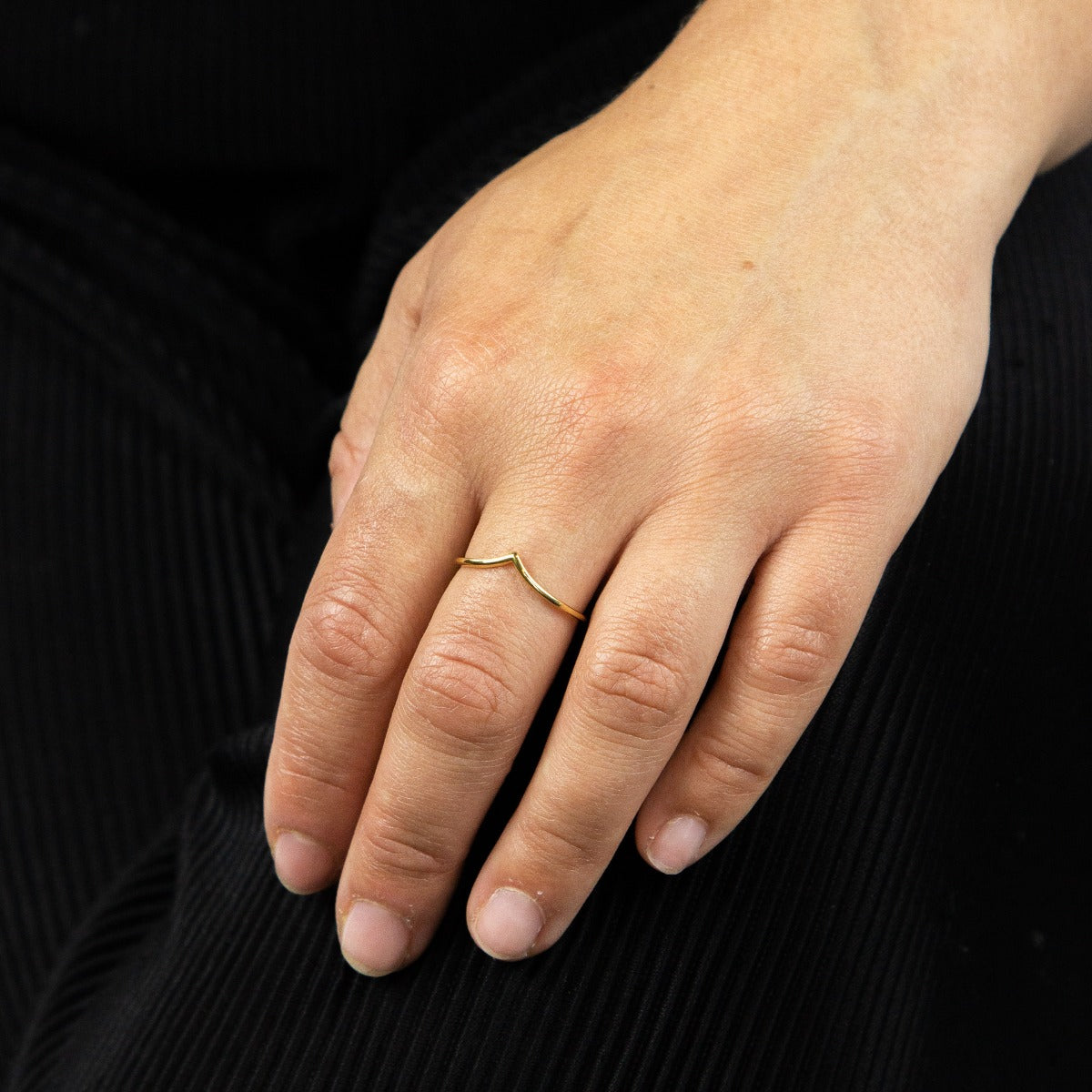 V Shape Band Stacking Ring