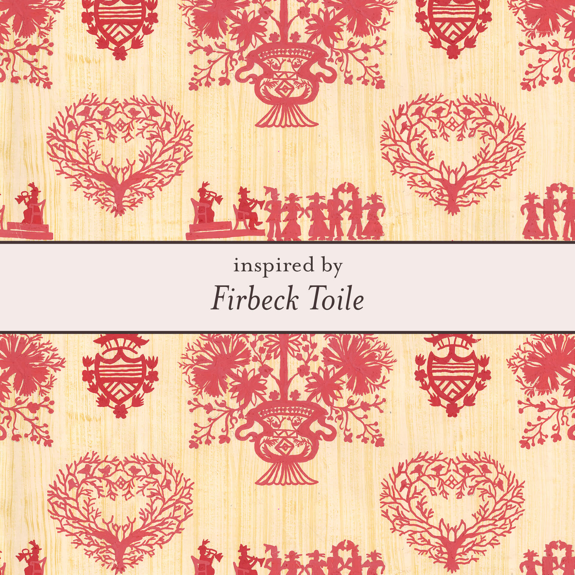 Firbeck Toile Heart Necklace