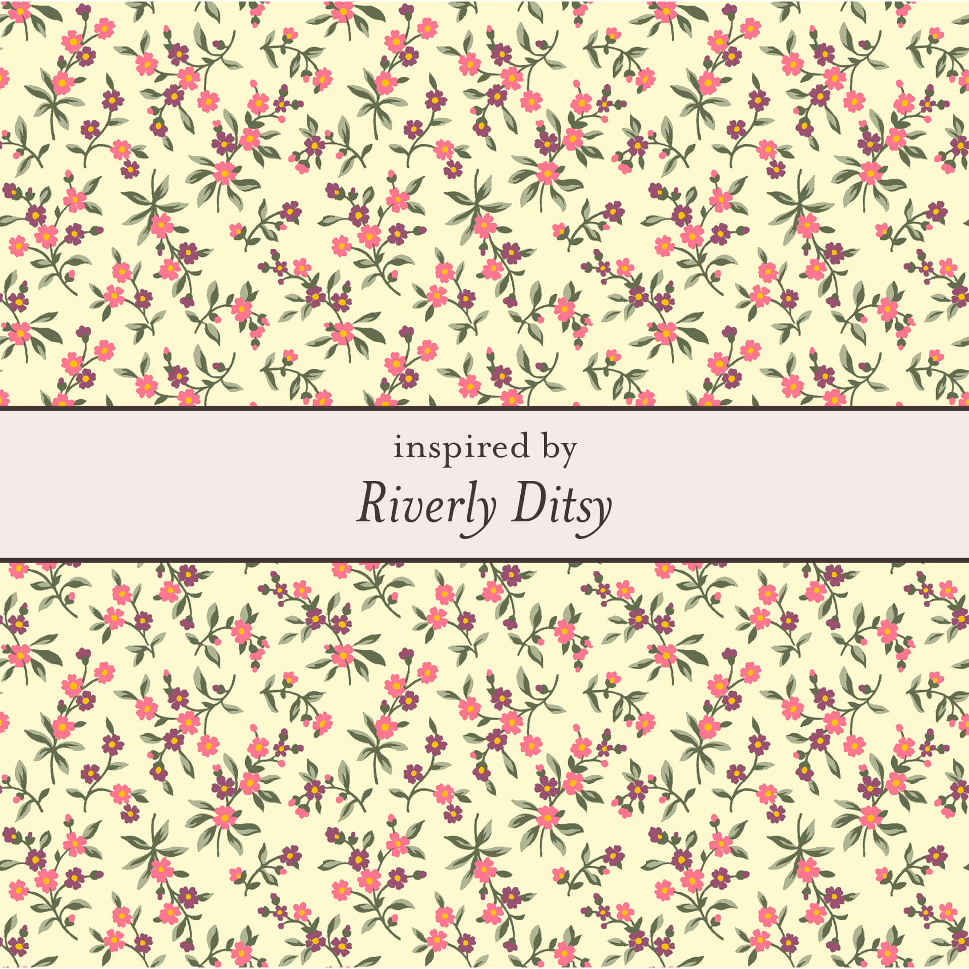 Riverly Ditsy Guilloche Flower Necklace