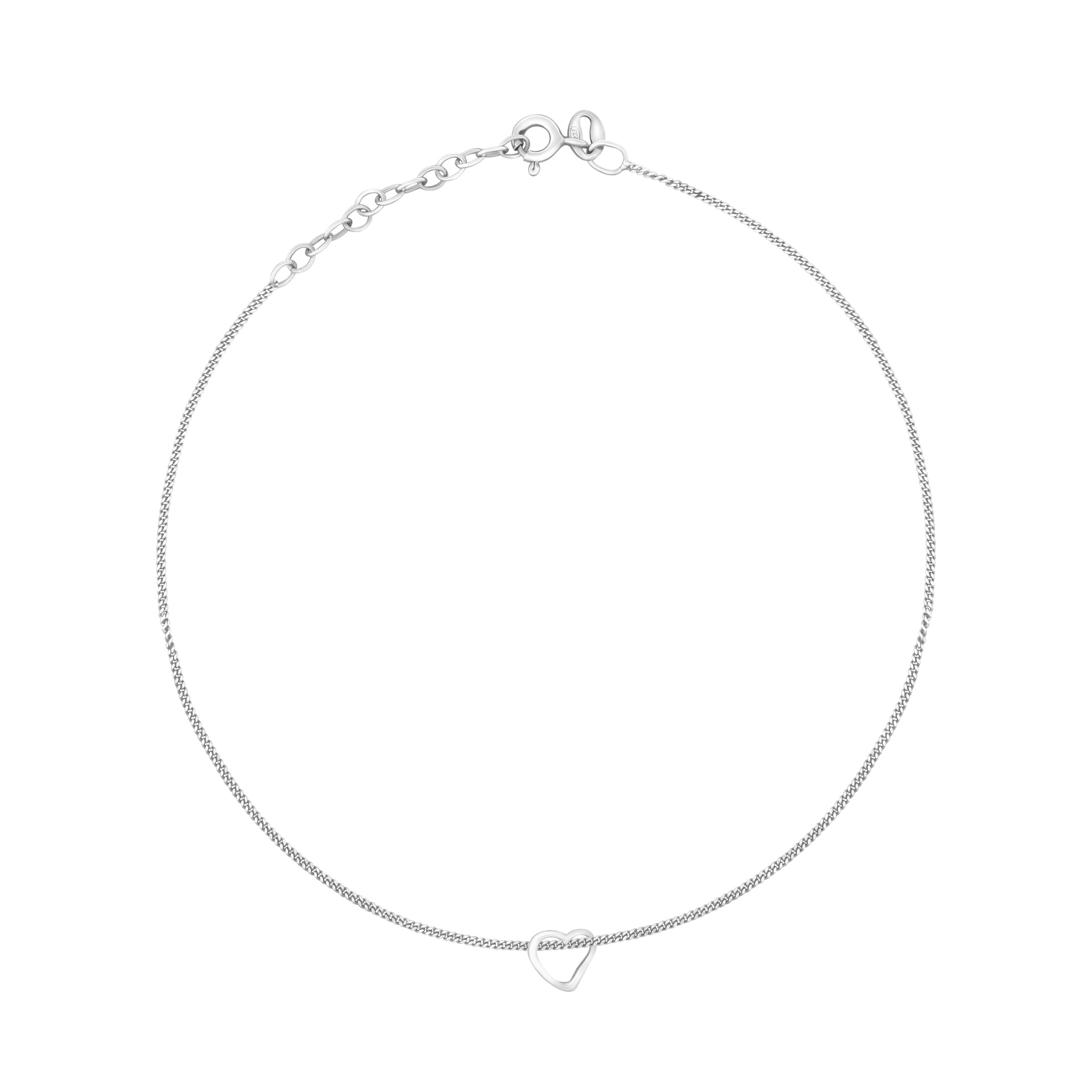 Slip-On Heart Anklet