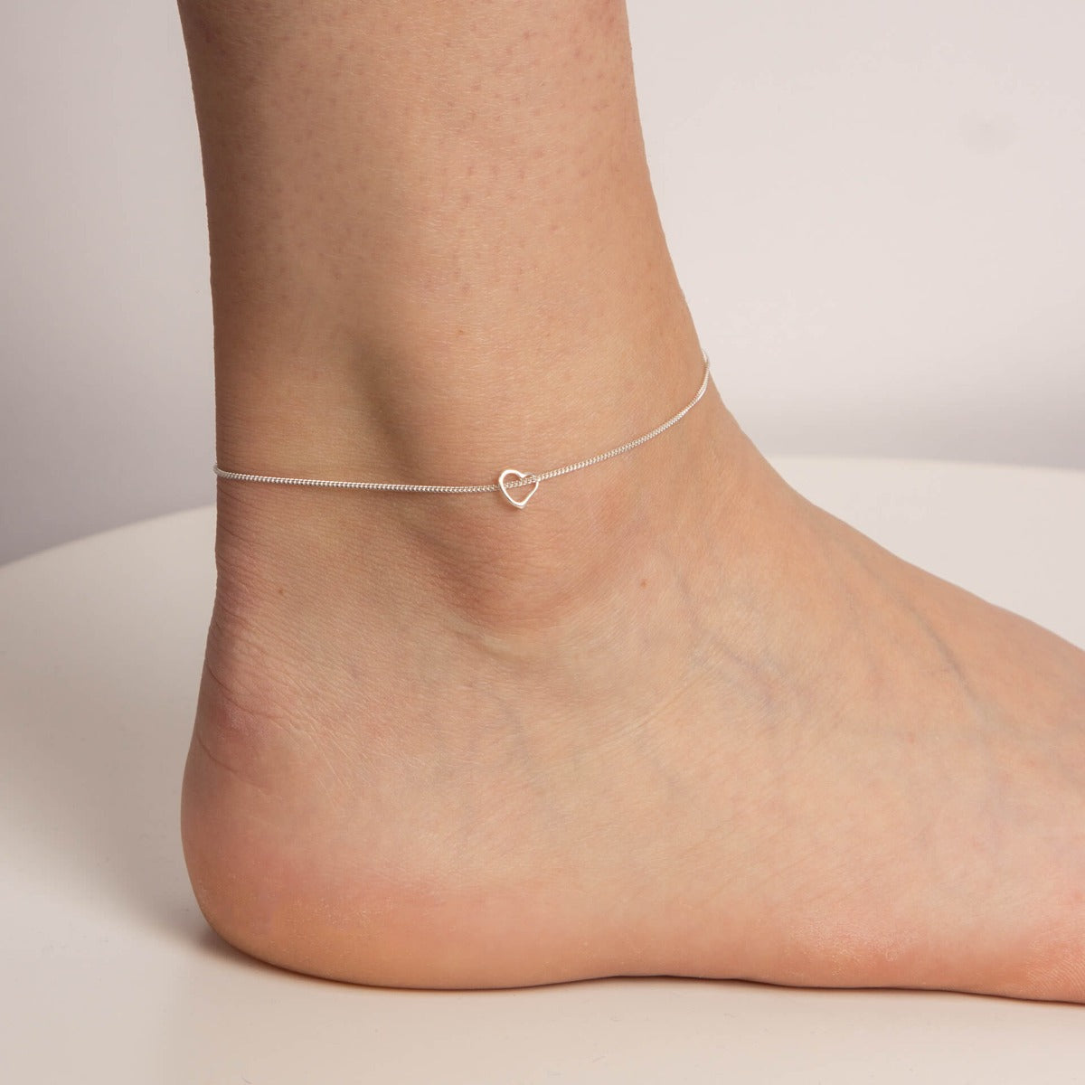 Slip-On Heart Anklet