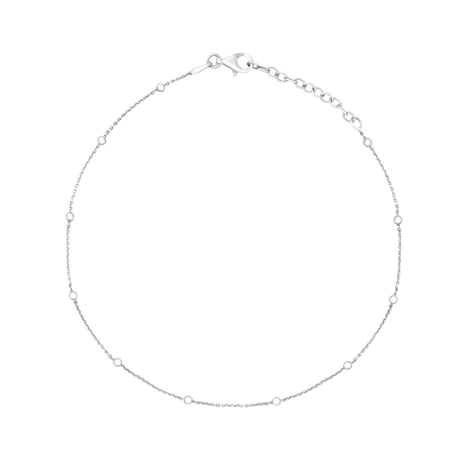 Fine Trace and Ball Chain Anklet