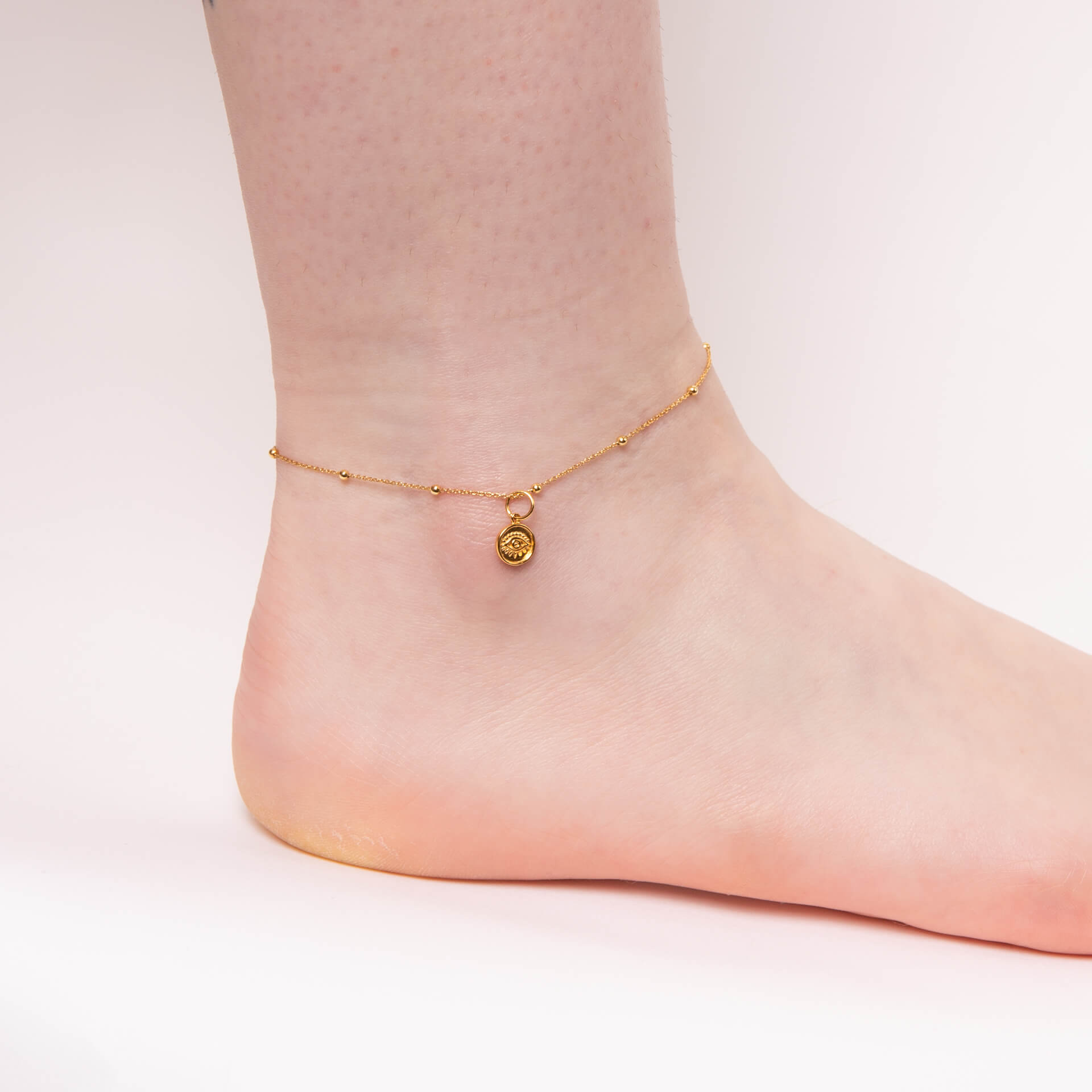 Fine Trace and Ball Chain Anklet