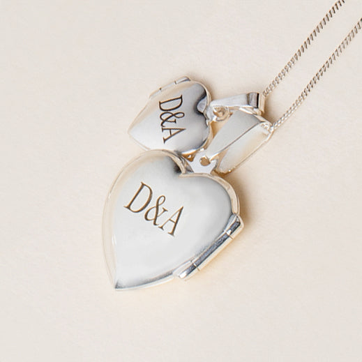 Large Silver Heart Locket