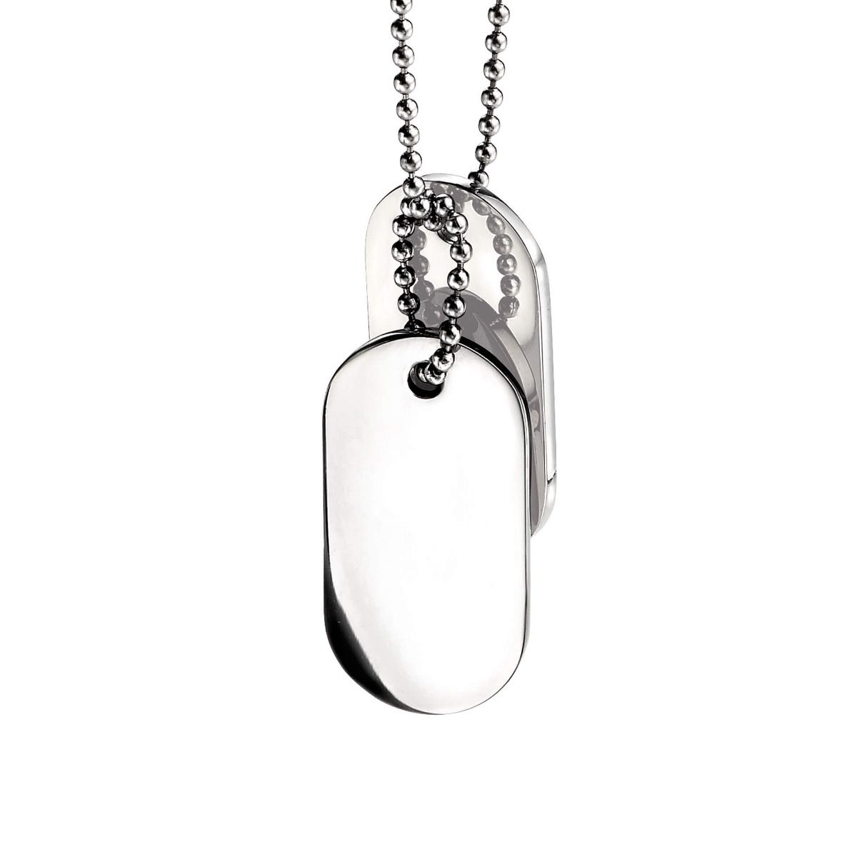 Double Oval Dog Tag Necklace