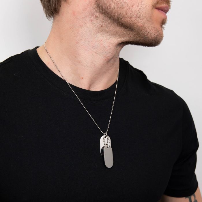 Double Oval Dog Tag Necklace