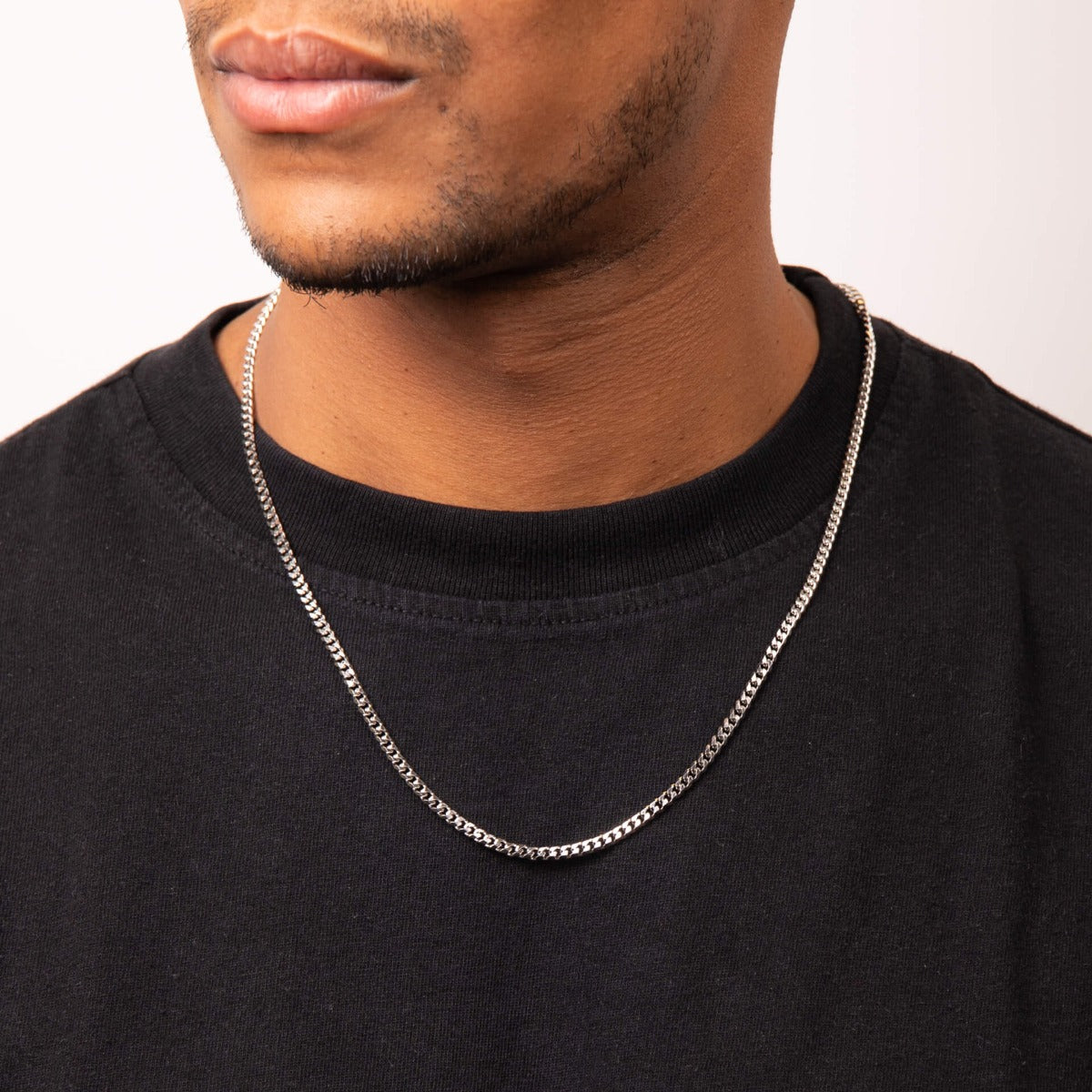 Diamond Cut Curb Chain Necklace