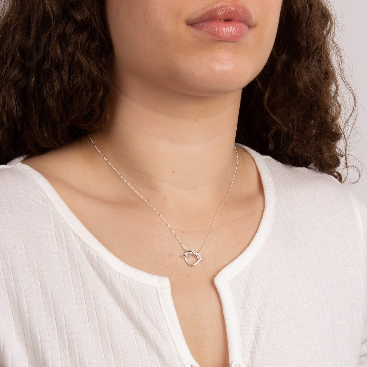Pretzel Heart Necklace 45cm