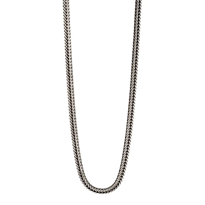 Oxidised Foxtail Chain Necklace