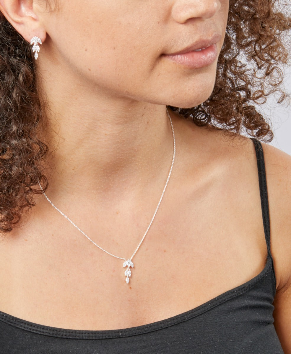 Cubic Zirconia Marquise Pendant