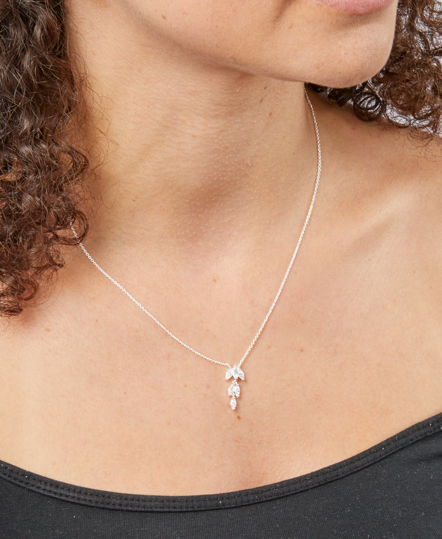 Cubic Zirconia Marquise Pendant