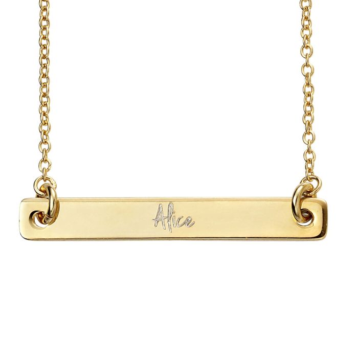 Engravable Bar Necklace