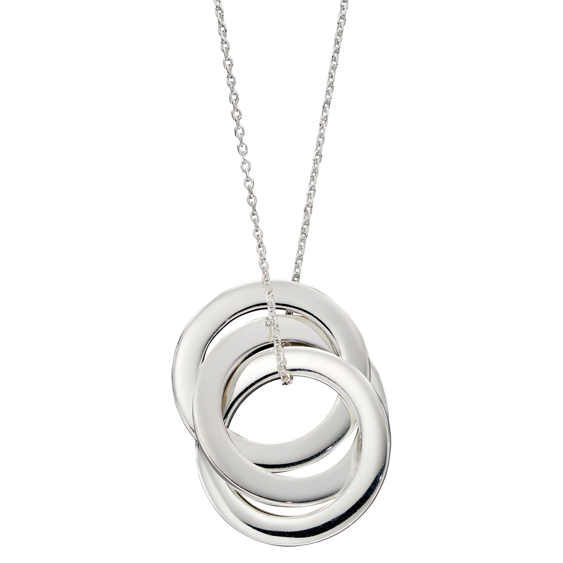 Triple Interlinked Circles Necklace