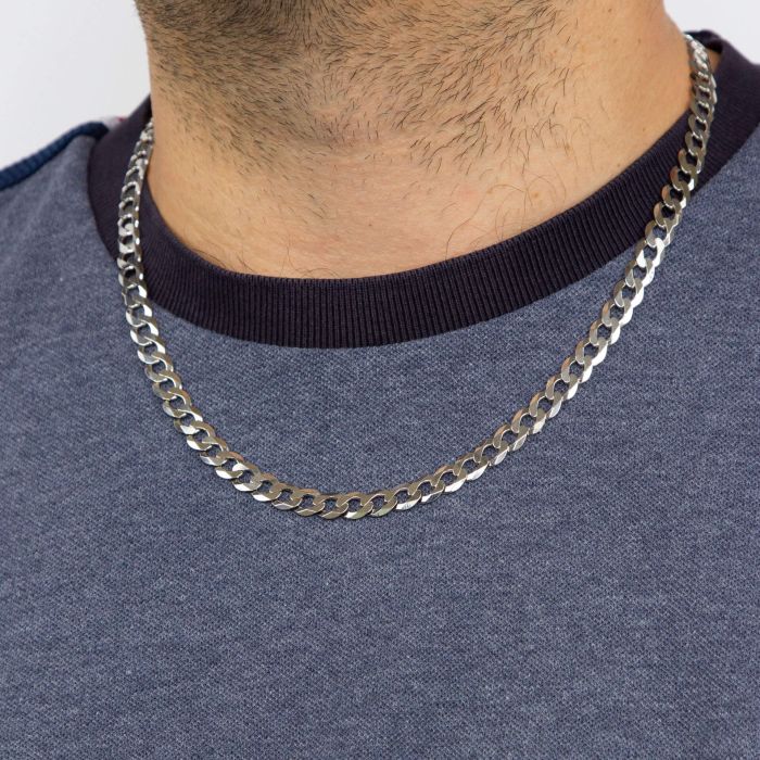 Heavyweight Diamond Cut Curb Chain Necklace