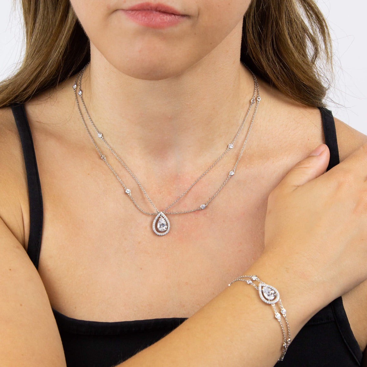 Teardrop Double Row Bracelet