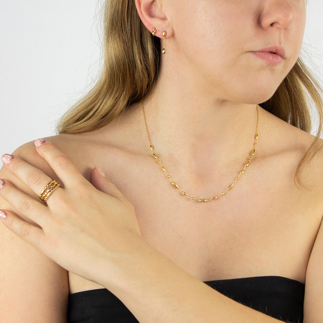 Flower Bud Station Necklace
