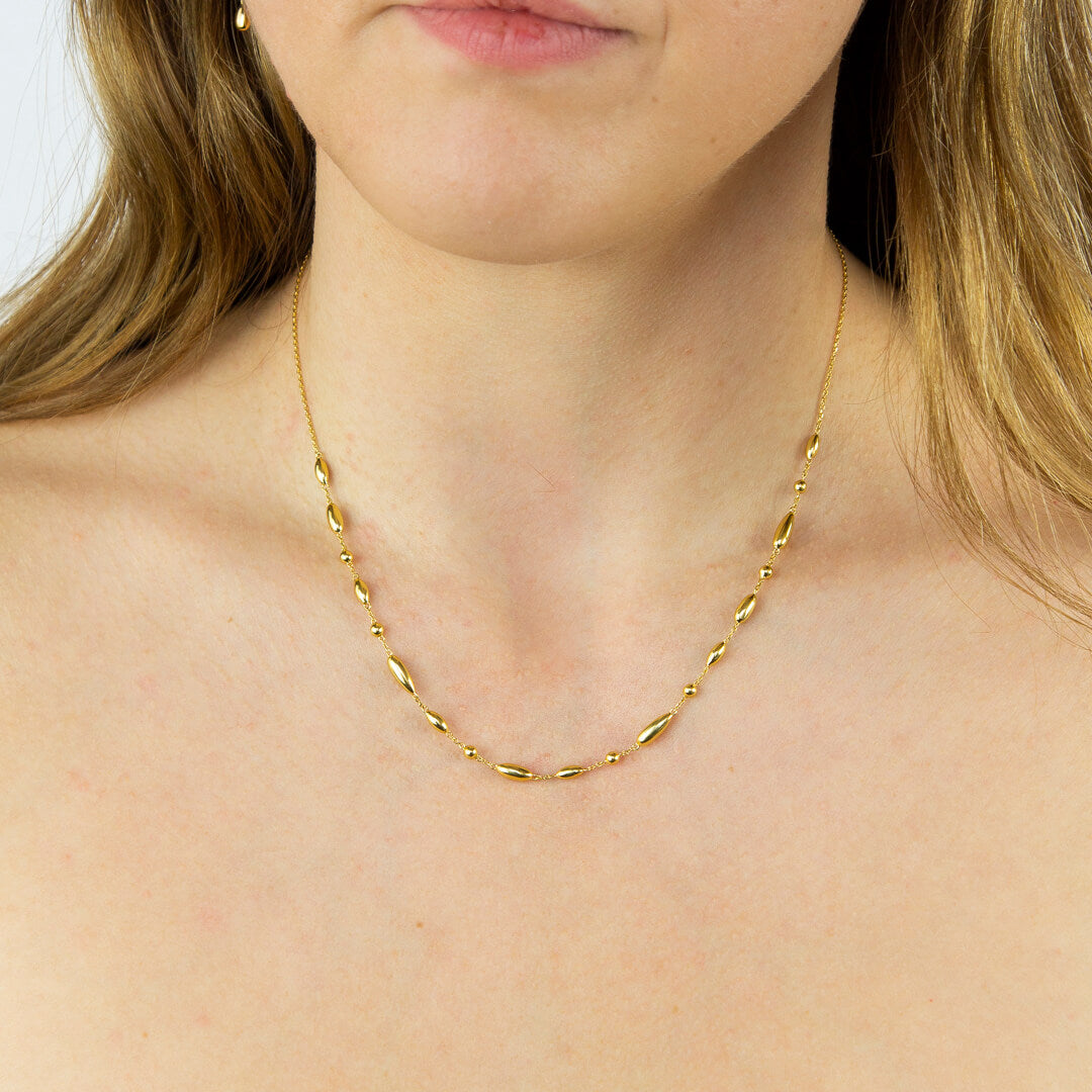 Flower Bud Station Necklace