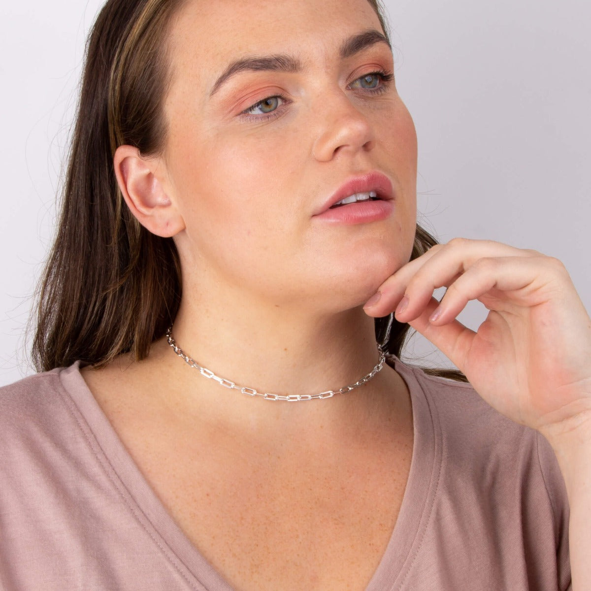Open Link Charm Carrier Necklace