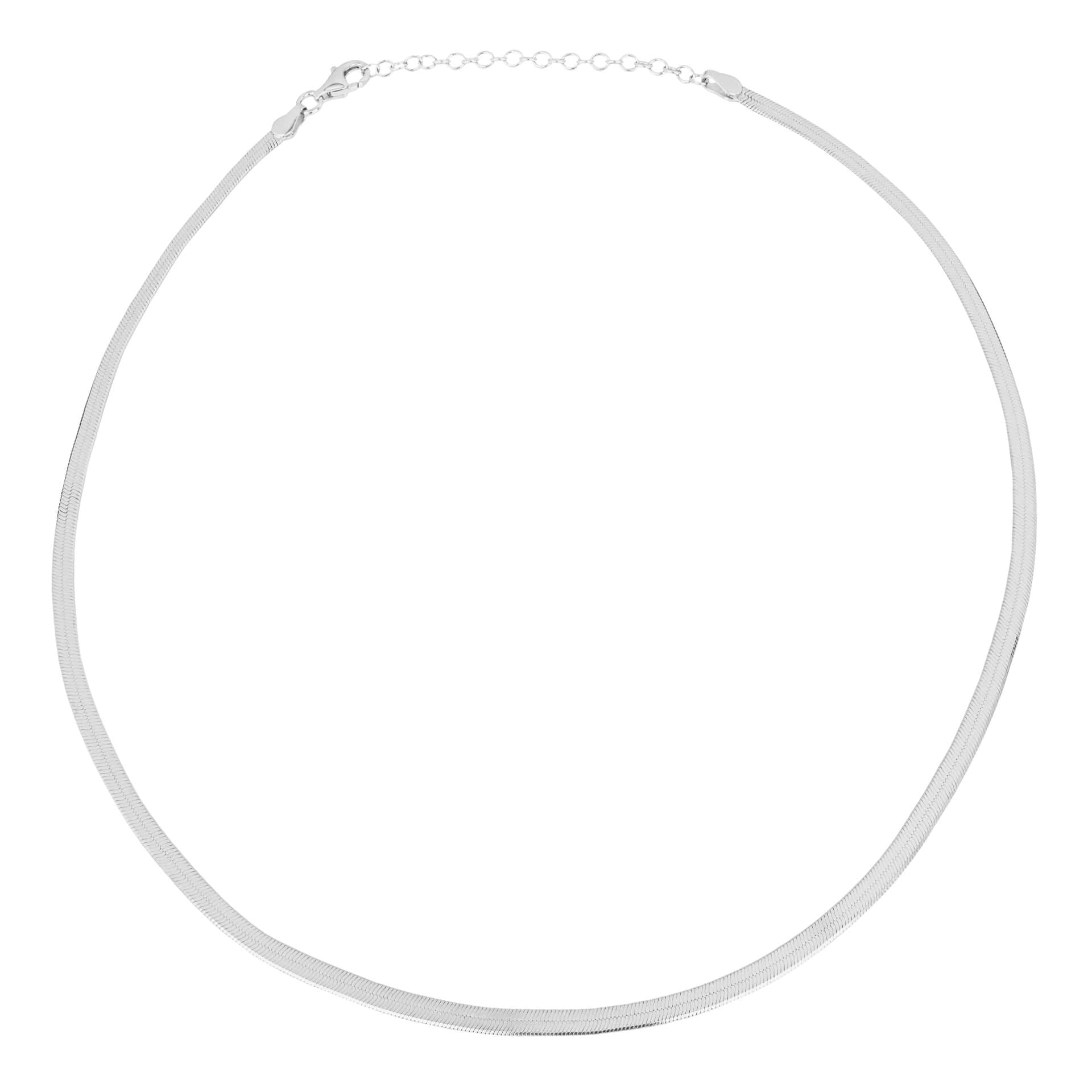 Flat Herringbone Chain Necklace