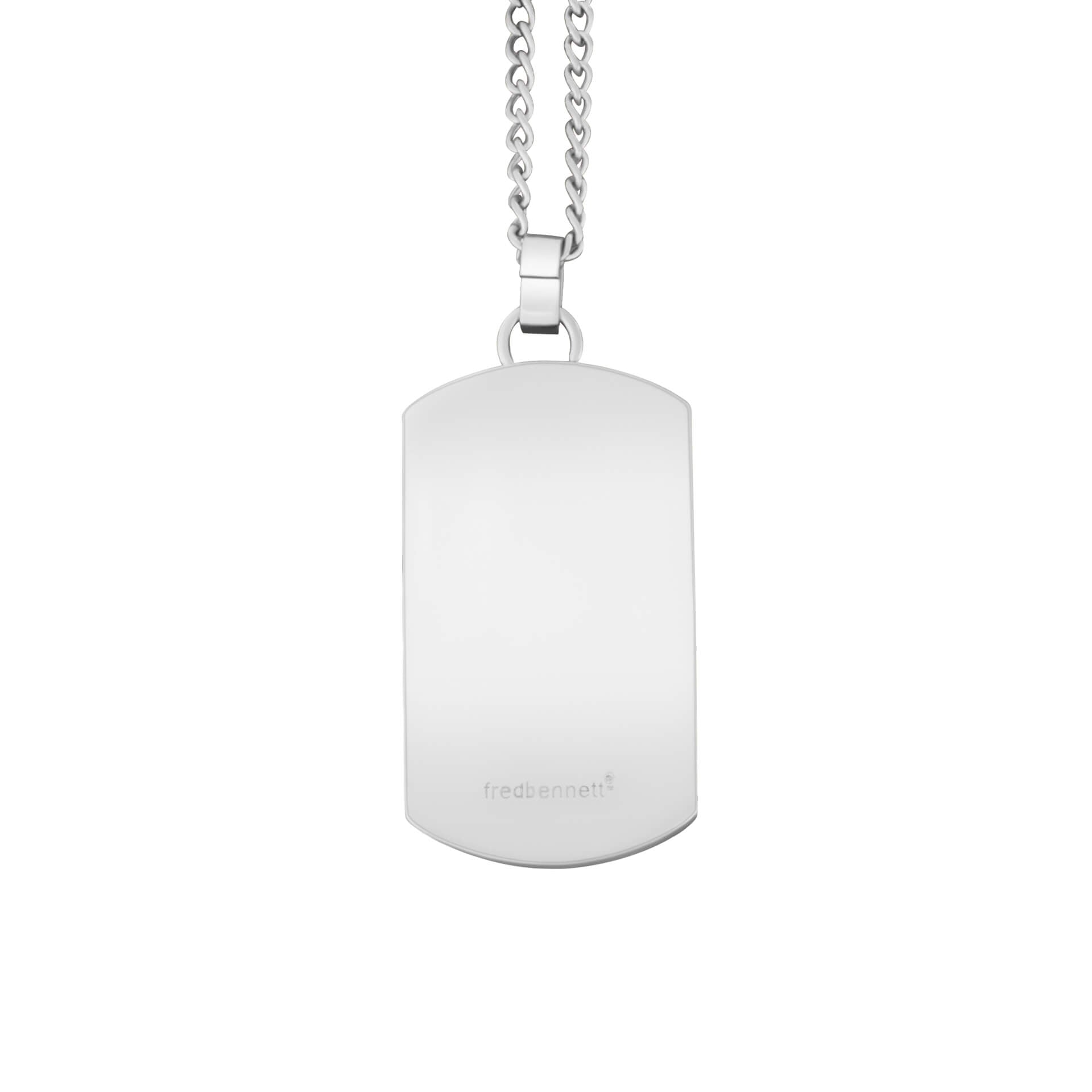 Dog Tag with Semi Precious Stone