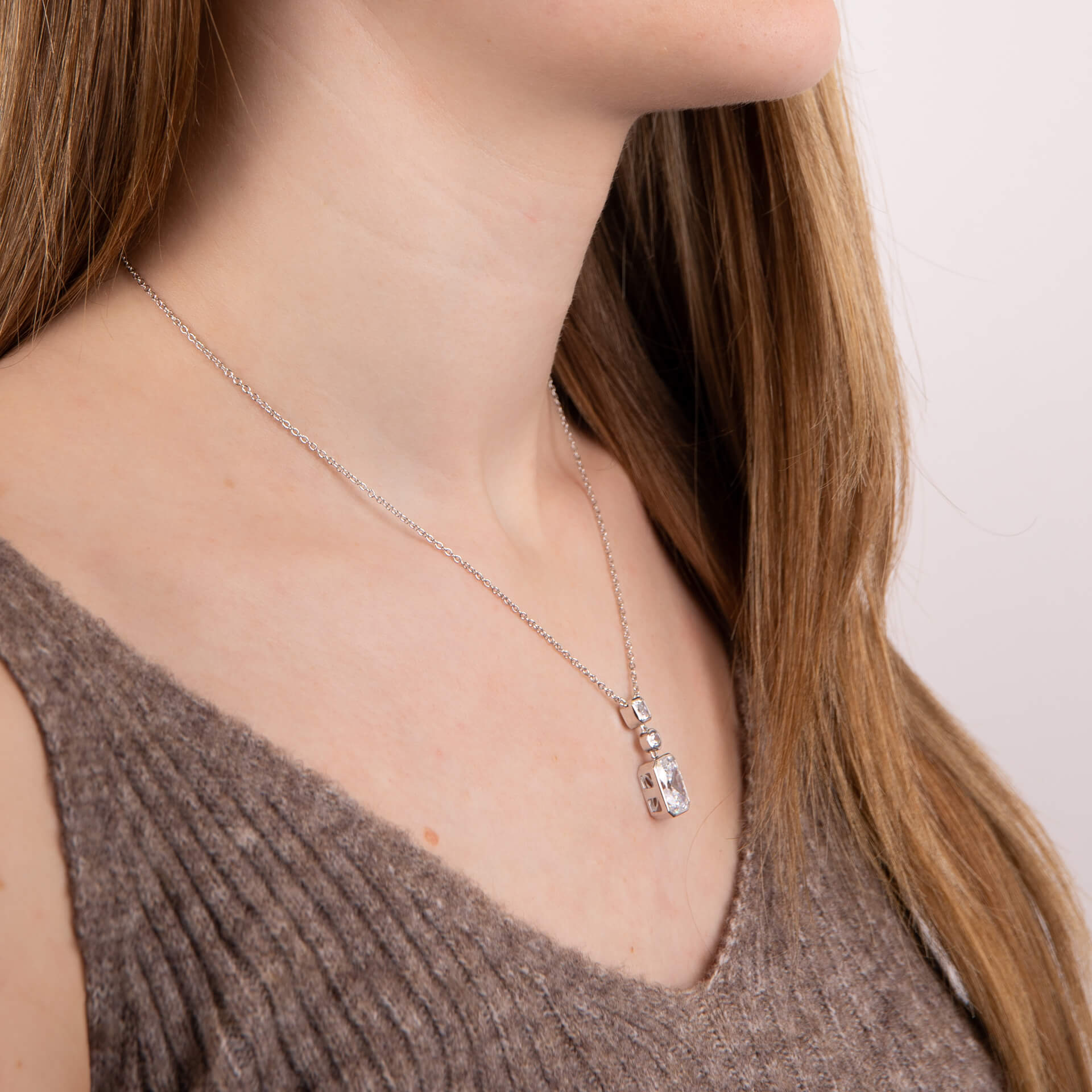 Tri-Stone Drop Pendant