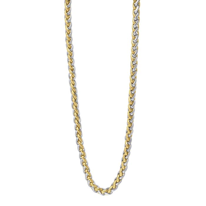 Two Tone Spiga Link Necklace