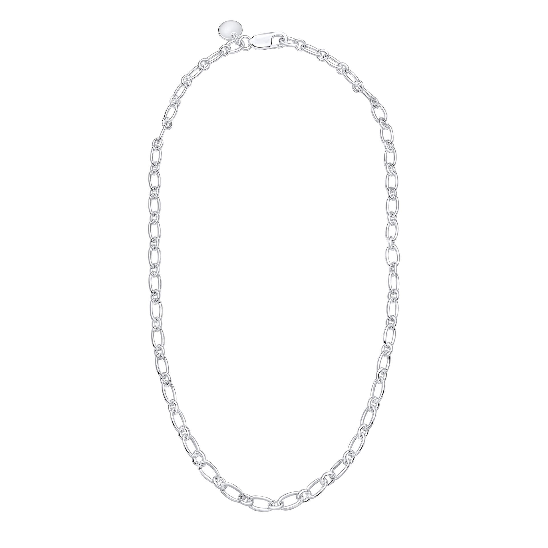 Long Link Chain Necklace with Tag
