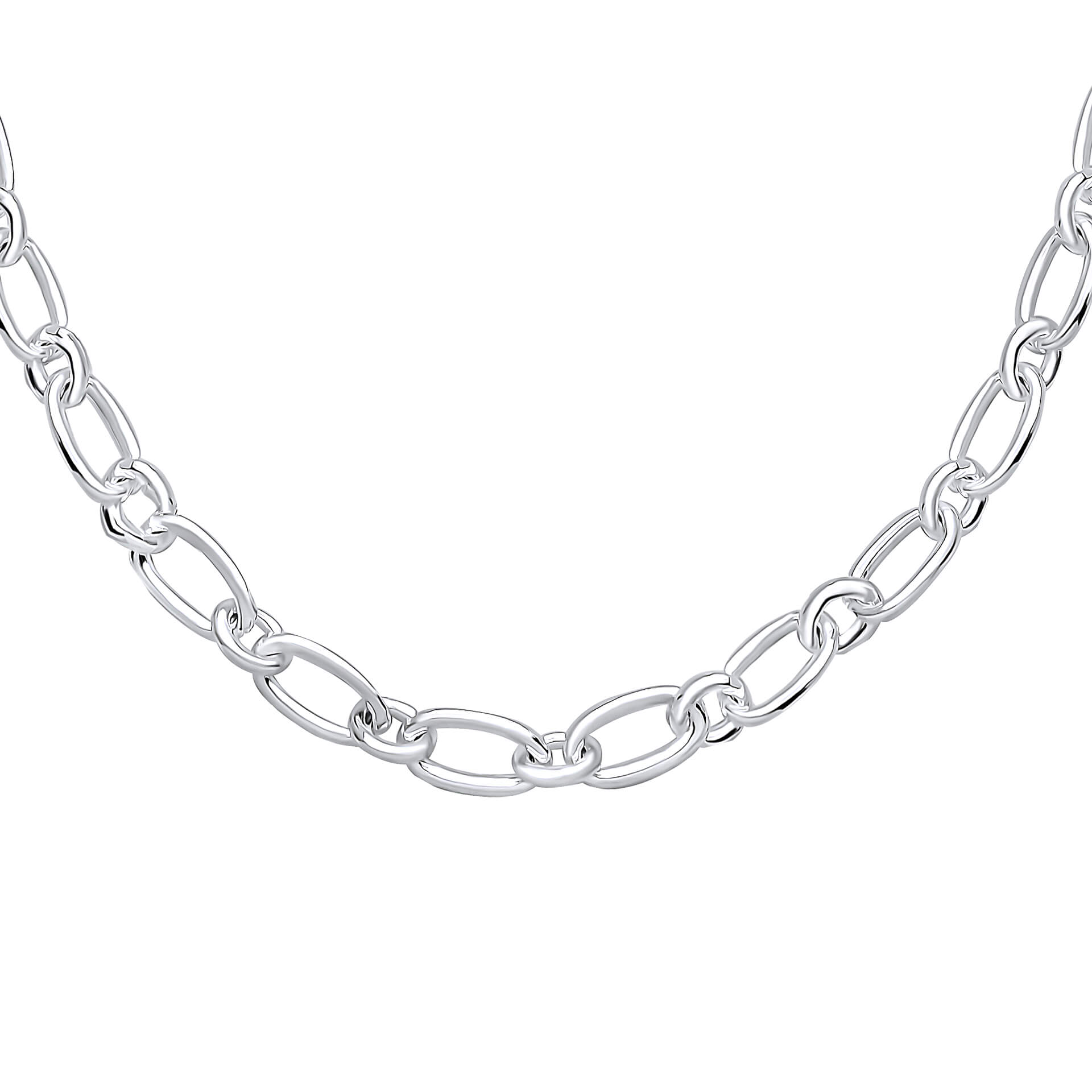 Long Link Chain Necklace with Tag