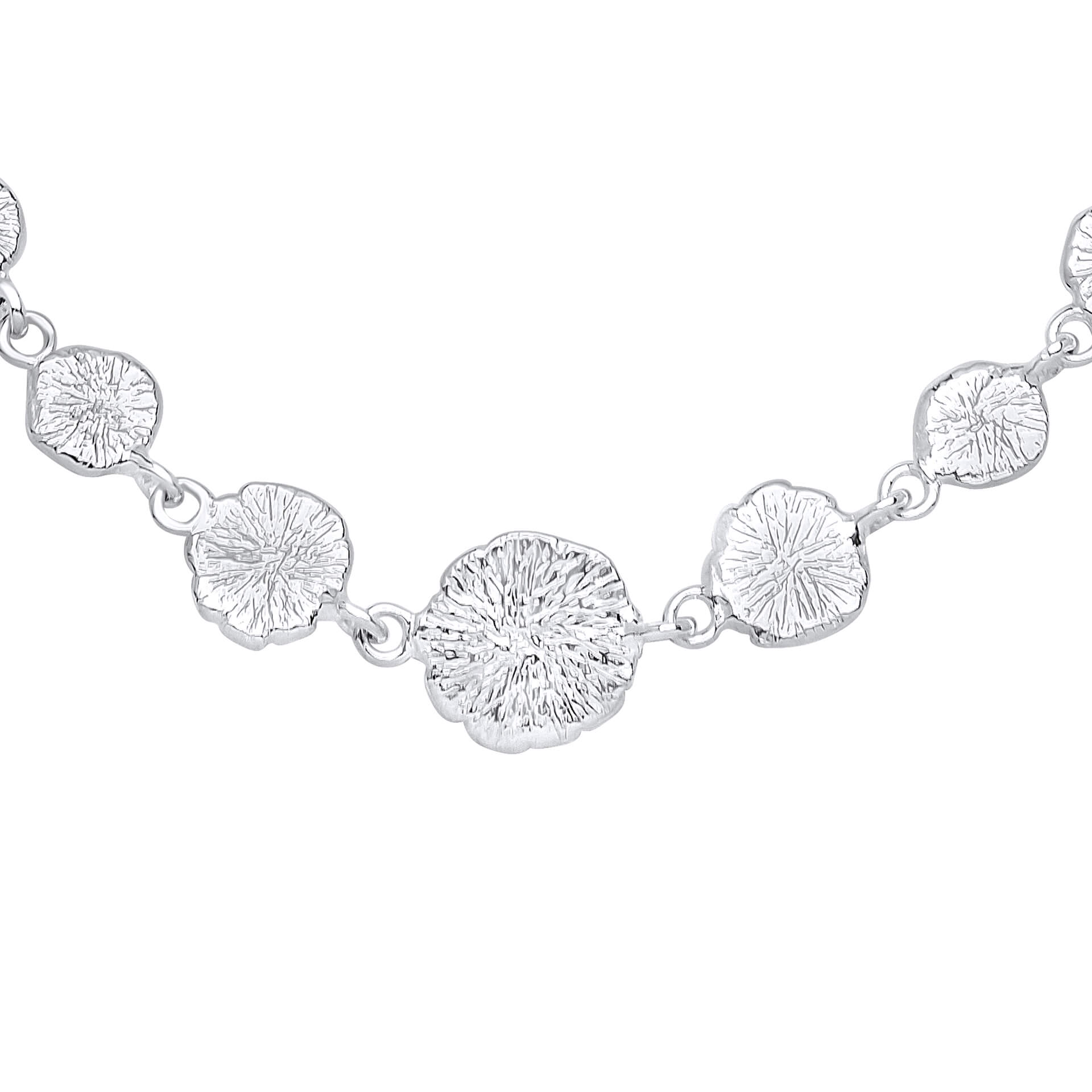 Spray Textured Discs Necklace